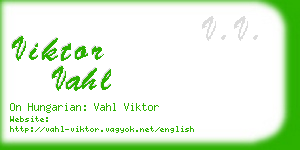 viktor vahl business card